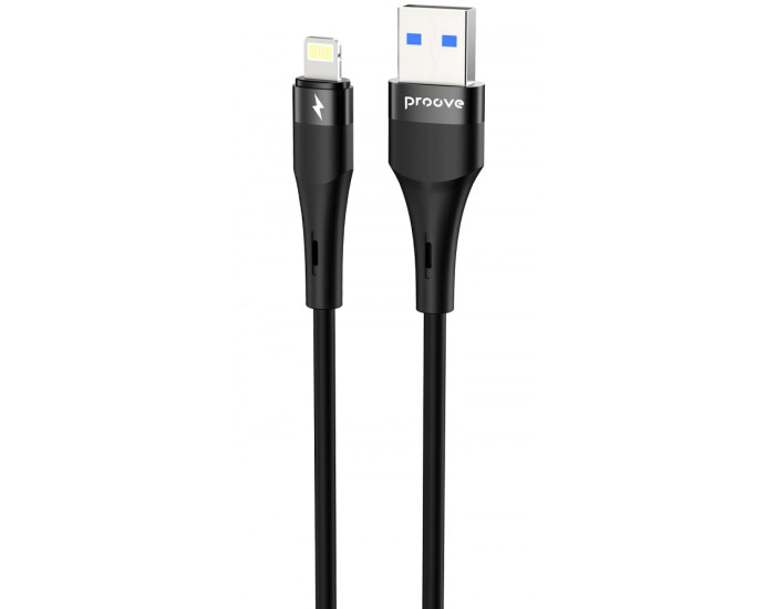 Кабель Proove Light Silicone Plus USB to Lightning 2.4A (1m) Black
