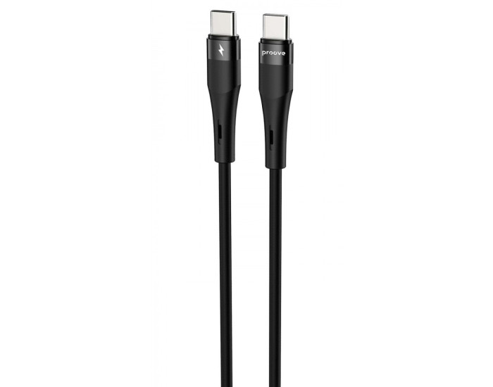 Кабель Proove Light Silicone Plus Type-C to Type-C (60W/1m) Black