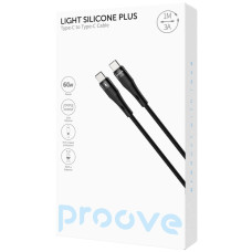 Кабель Proove Light Silicone Plus Type-C to Type-C (60W/1m) Black