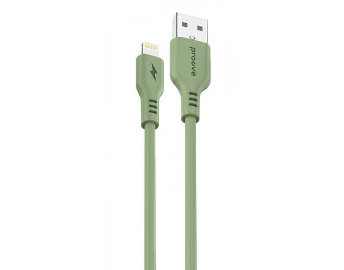 Кабель Proove Rebirth USB to Lightning (2.4A/1m) Green