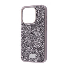 Чехол-силикон Bling World Rock Diamond iPhone 14 Pro, Grey titanium