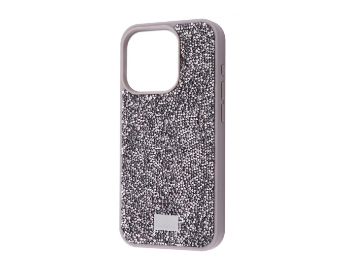 Чохол-силікон Bling World Rock Diamond iPhone 14 Pro, Grey titanium