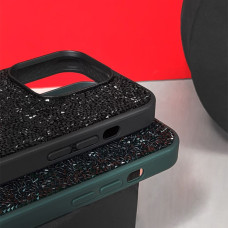 Чехол-силикон Bling World Rock Diamond iPhone 14 Pro, Grey titanium