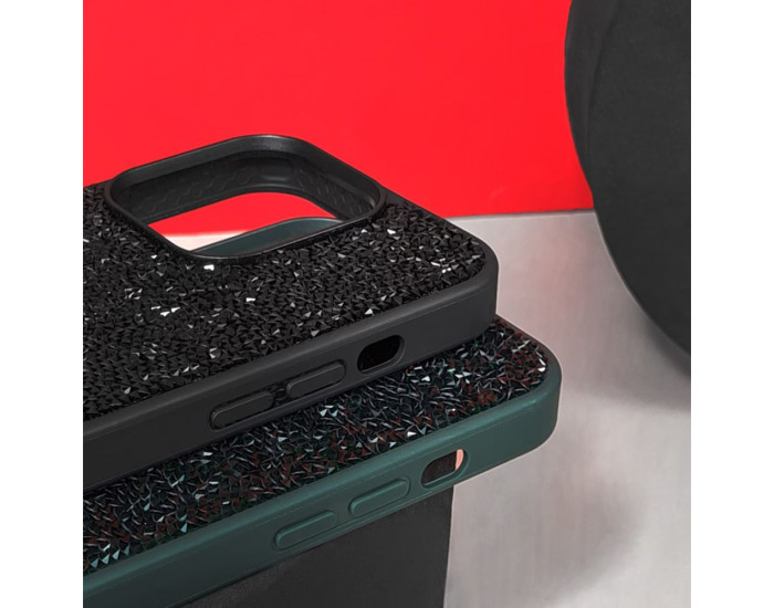 Чохол-силікон Bling World Rock Diamond iPhone 14 Pro, Grey titanium