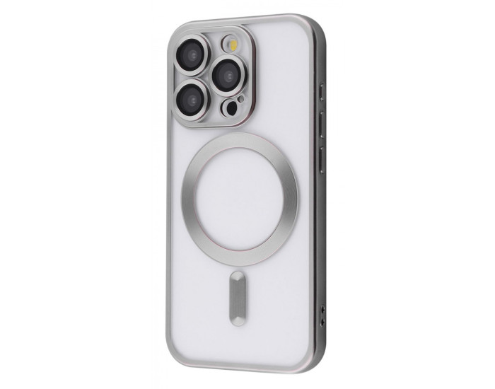 Чехол-силикон Metal Matte Case with MagSafe iPhone 15 Pro Max Natural Titanium
