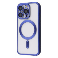 Чехол-силикон Metal Matte Case with MagSafe iPhone 15 Pro Max Blue Titanium