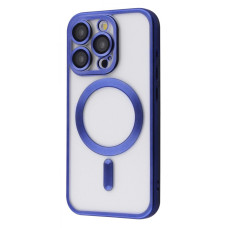 Чехол-силикон Metal Matte Case with MagSafe iPhone 15 Pro Max Blue Titanium