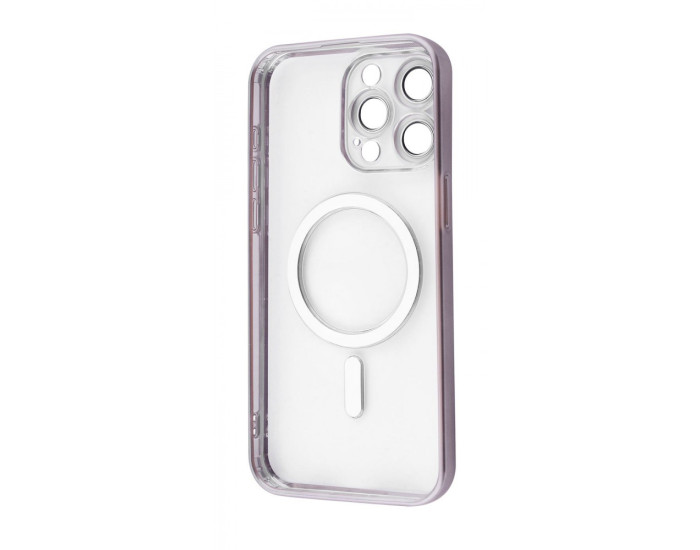 Чехол-силикон Metal Matte Case with MagSafe iPhone 15 Pro Max Blue Titanium