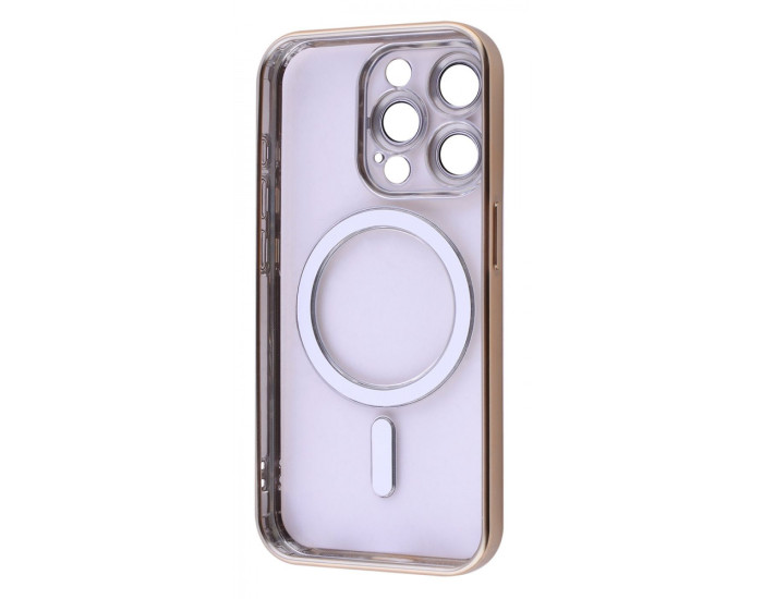 Чехол-силикон Metal Matte Case with MagSafe iPhone 15 Pro Natural Titanium
