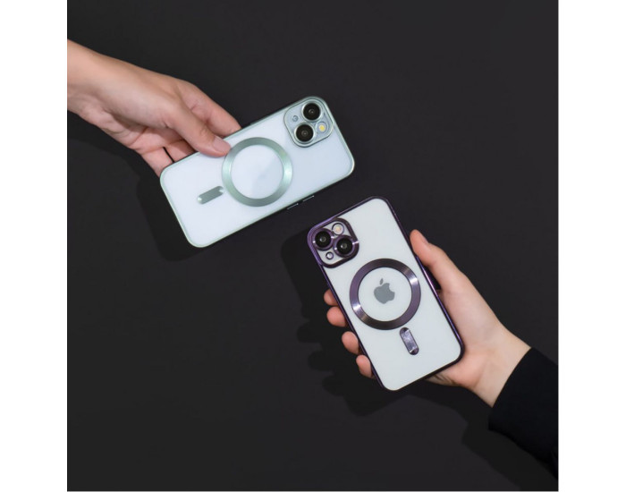 Чехол-силикон Metal Matte Case with MagSafe iPhone 15 Pro Natural Titanium