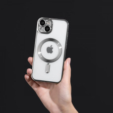 Чехол-силикон Metal Matte Case with MagSafe iPhone 15 Pro Natural Titanium
