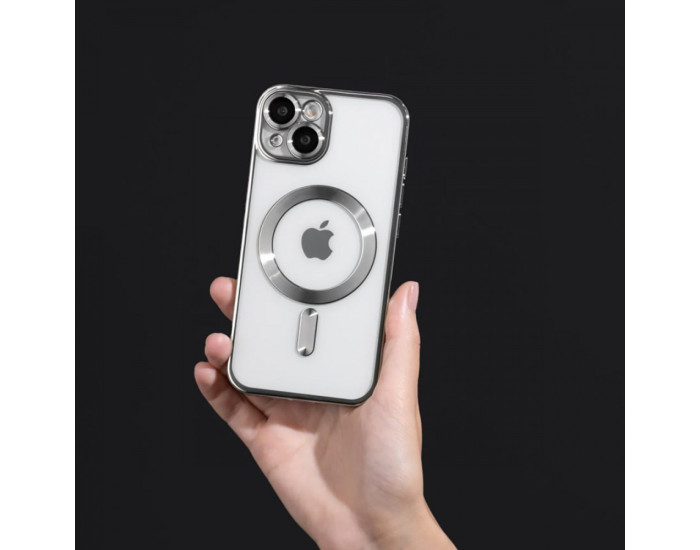 Чехол-силикон Metal Matte Case with MagSafe iPhone 15 Pro Natural Titanium