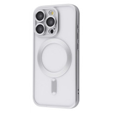 Чехол-силикон Metal Matte Case with MagSafe iPhone 15 Pro White Titanium
