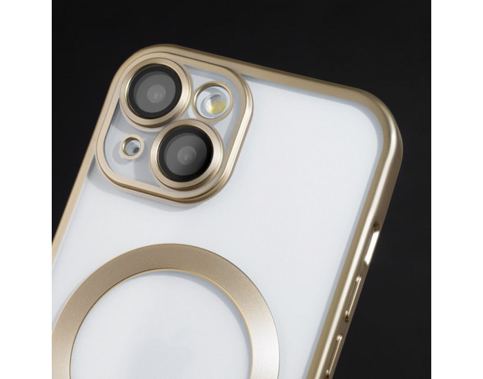 Чехол-силикон Metal Matte Case with MagSafe iPhone 15 Pro White Titanium