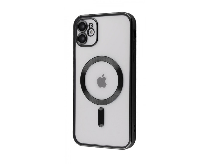 Чехол-силикон Metal Matte Case with MagSafe iPhone 11 Black
