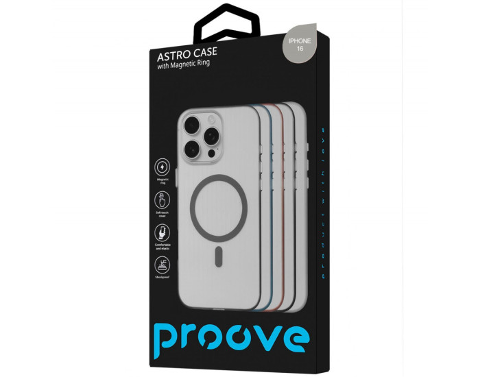 Чехол-силикон Proove Astro Case with Magnetic Ring iPhone 16 (Black)