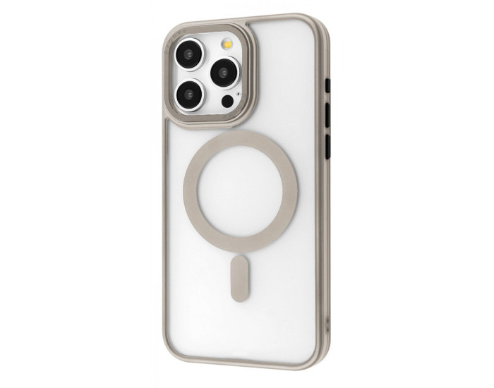 Чехол-силикон Proove Blur Case with Magnetic Ring iPhone 16 Pro Natural titanium