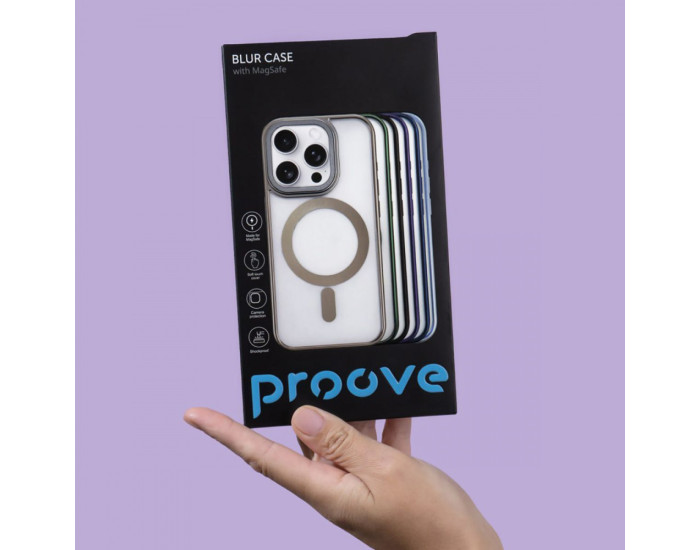Чехол-силикон Proove Blur Case with Magnetic Ring iPhone 16 Pro Natural titanium