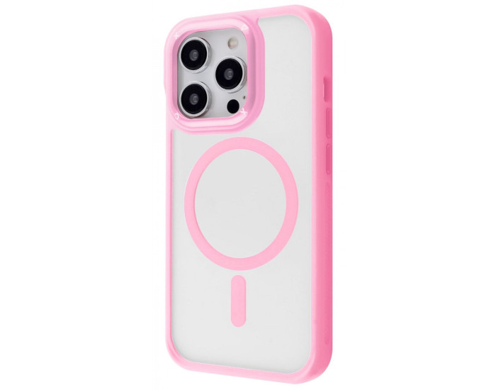 Чехол-силикон Proove Clear Essence Case with Magnetic Ring iPhone 16 Pro Pink Send