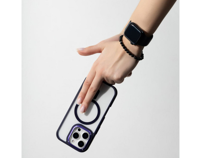 Чехол-силикон Proove Clear Essence Case with Magnetic Ring iPhone 15 Pro Orange