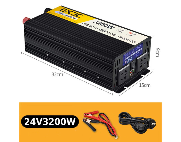 Источник бесперебойного питания GXQC SFX-1200W/ 3200W DC 24V - AC 220V (модифицированный синус)