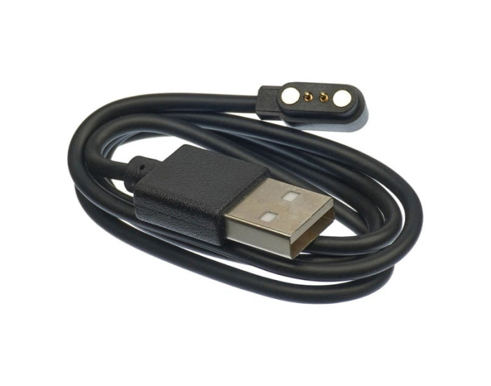 USB Кабель для Smart Watch магнітний (2 pin/2.54 mm) чорний