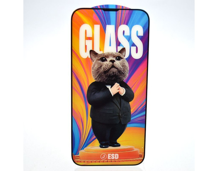 Защитное стекло Mr Cat ESD (anti-static) iPhone 14 Pro Max 5D, Black