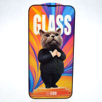 Защитное стекло Mr Cat ESD (anti-static) iPhone 12 Pro Max 5D, Black