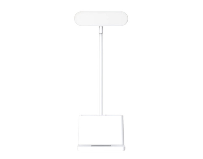 Настольная LED лампа SD-873W5 Flexible + Wireless Charge + органайзер (5V/5W/1.8A) White