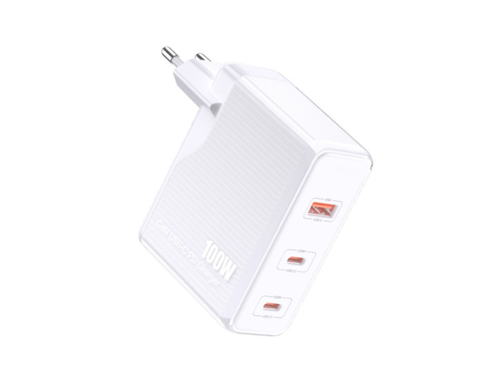 Мережеве зарядний пристрій Jokade JB059 (1USB/2USB-C/PD100W) Білий