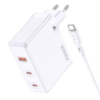 Сетевое зарядное устройство Jokade JB060 (1USB/2USB-C/PD100W) с кабелем (Type-C-Type-C) белый