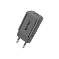 Сетевое зарядное устройство SENTEO S-01 Fast Charging USB-A (18W/QC3.0) (1Port) (Черный  Black)