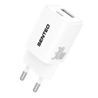 Мережеве зарядний пристрій SENTEO S-04 (USB-A+USB-C) (PD/QC3.0) (18W/30W) (2Port)