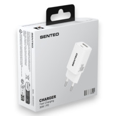 Сетевое зарядное устройство SENTEO S-04 (USB-A+USB-C) (PD/QC3.0) (18W/30W) (2Port)