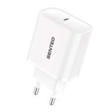Сетевое зарядное устройство SENTEO T-03 USB-C PD 30W (1Port) (Белый  White)