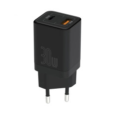 Сетевое зарядное устройство SENTEO Z-10 (USB-A+USB-C) (PD/GaN/QC3) (18W/30W) (2Port) (Черный  Black)