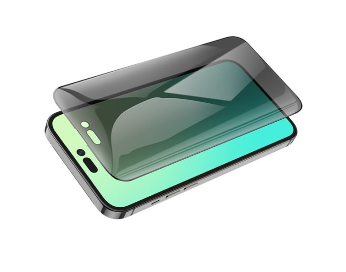 Защитное стекло Privacy HOCO a12 iPhone 14 Pro /15 /16, Черное