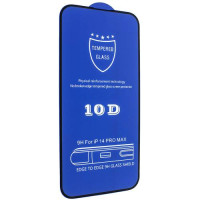 Защитное стекло 10D iPhone 14 Pro Max, Black