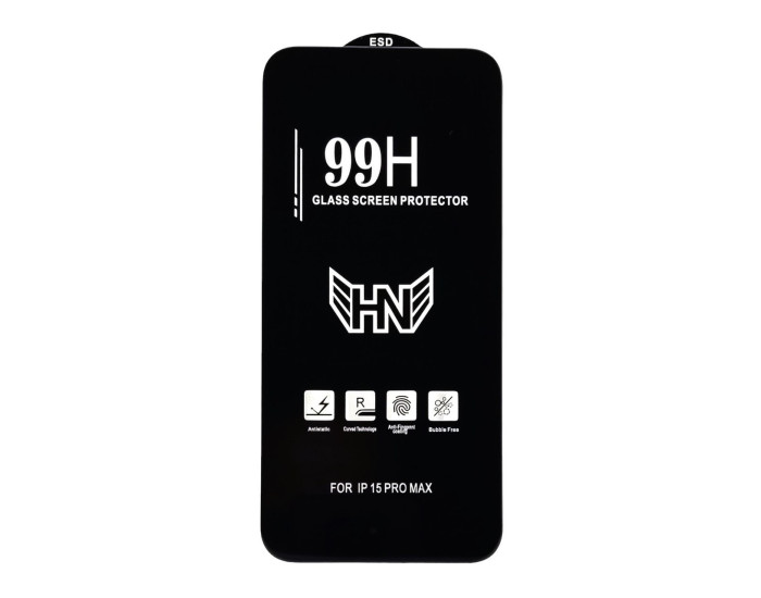 Захисне Скло 99H iPhone 15 Pro Max, Black