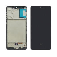 Дисплей з сенсорним екраном (модуль) Samsung A315 A31 2020, чорний з рамкою, OLED