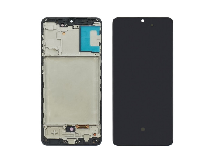 Дисплей з сенсорним екраном (модуль) Samsung A315 A31 2020, чорний з рамкою, OLED