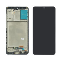 Дисплей з сенсорним екраном (модуль) Samsung A315 A31 2020, чорний з рамкою, переклеювання