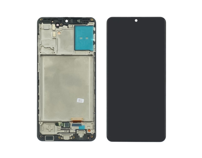 Дисплей с сенсорным экраном (модуль) Samsung A315 A31 2020, черный с рамкой, переклейка