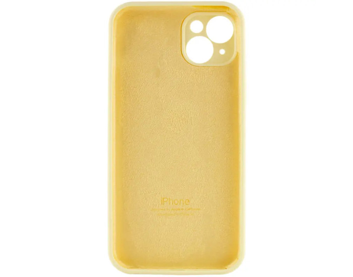 Чехол-силикон оригинал Full Camera Soft Matte iPhone 15, Light yellow