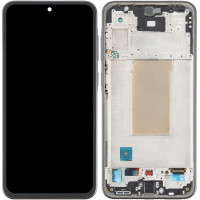 Дисплей з сенсорним екраном (модуль) Samsung A366 Galaxy A36, чорний з рамкою, оригінал