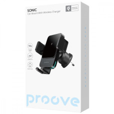 Автодержатель с беспроводной зарядкой Proove Sonic 15W (Black)