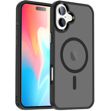 Чехол-силикон Ummi Colorful with MagSafe iPhone 16 Plus (Черный / Black)