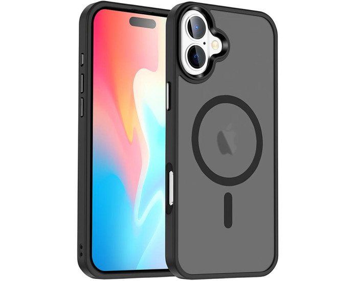 Чехол-силикон Ummi Colorful with MagSafe iPhone 16 Plus (Черный / Black)