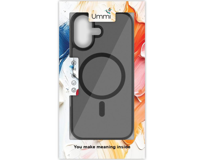 Чехол-силикон Ummi Colorful with MagSafe iPhone 16 Plus (Черный / Black)