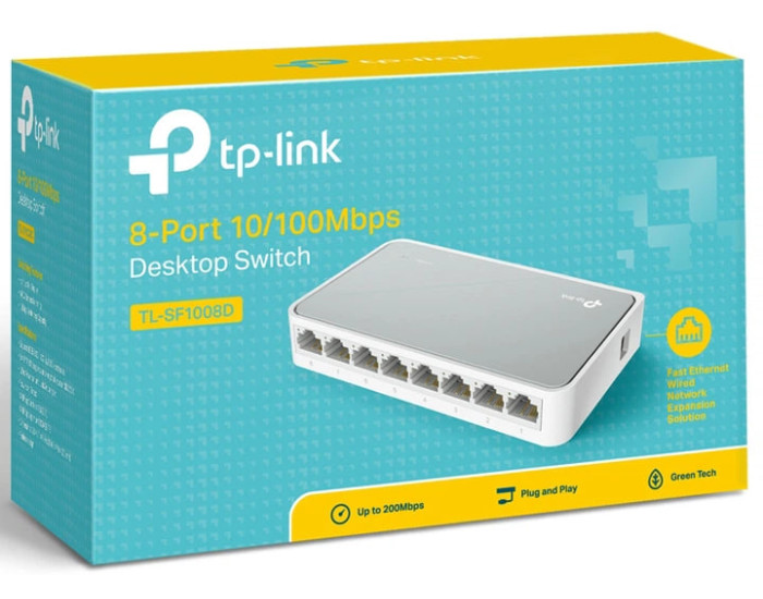 Комутатор локальної мережі (Switch) tp-link TL-SF1008D 8-Port